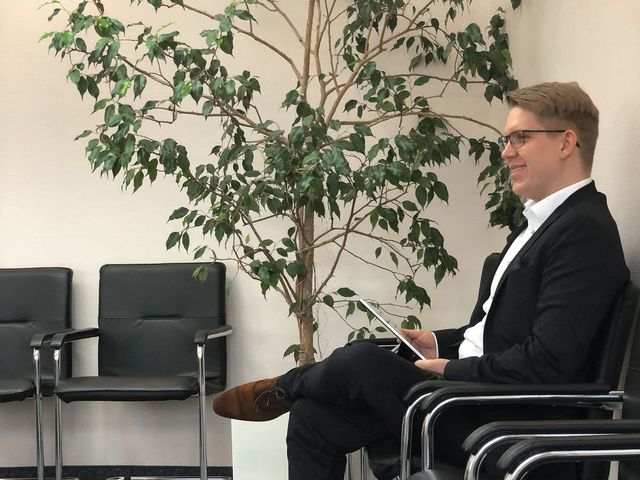 Antonio Völkerling im Büro