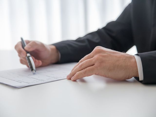 Unterschrift unter einen Antrag